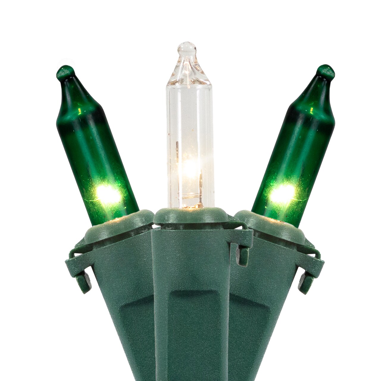 Northlight Mini Christmas Light Set - Green and Clear - 10' Green Wire - 50ct